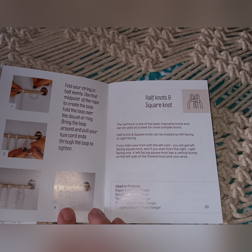 Nurture Things~DIY Retro 70's Handmade Macrame Kit New In Box - Picture 5 of 13